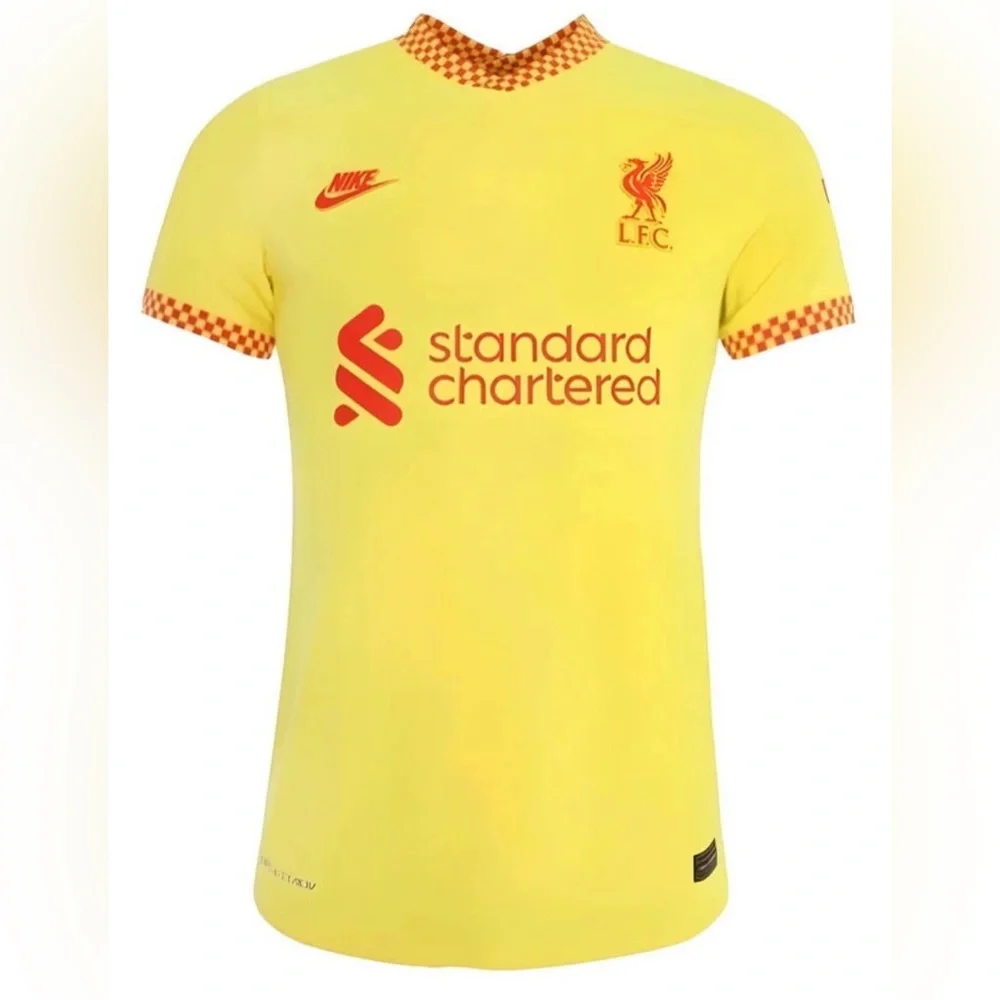 Liverpool Nike 2021/22 Third Vapor Match Stadium‎ Jersey Yellow Sz Large (boys)
